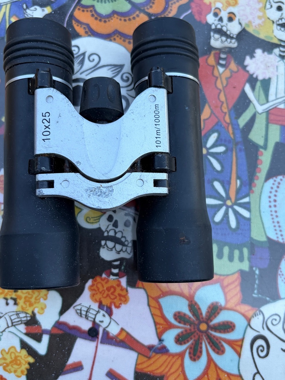 Compact Black 10x25 Binoculars - Lightweight Travel Optics